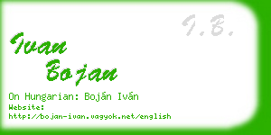 ivan bojan business card